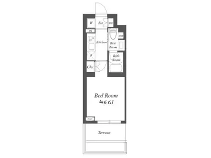 ストーリア市川行徳(1K/1階)の間取り写真