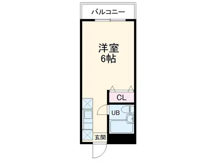 堀江新井マンション(1K/3階)の間取り写真