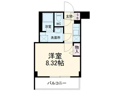 MAXIV武蔵新城DUE(1K/1階)の間取り写真