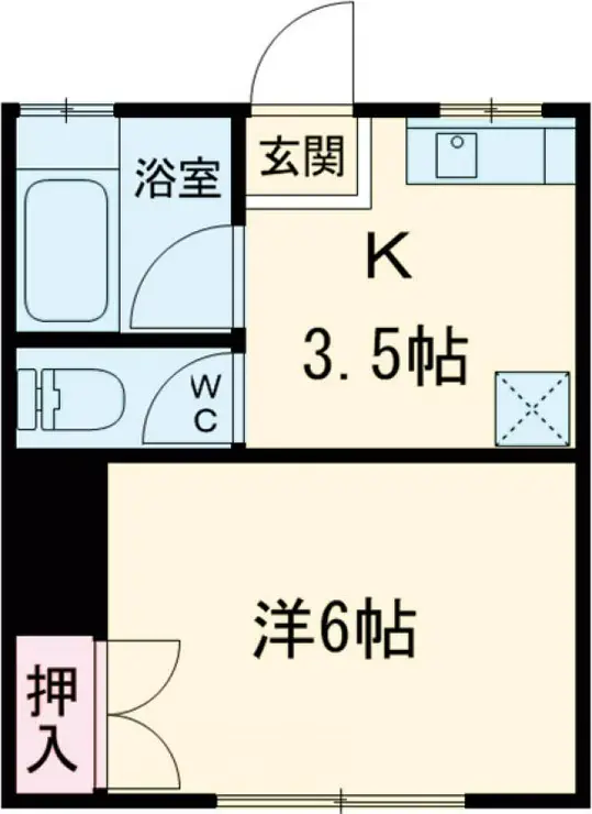 市川ハイツA 1階階 間取り
