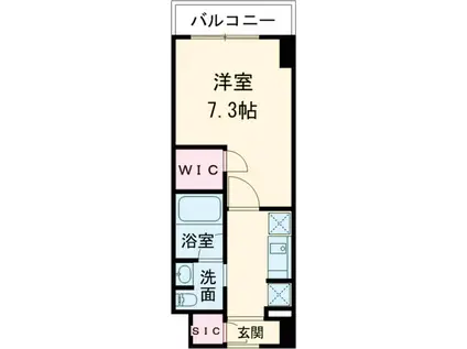 S-RESIDENCE目黒大岡山(1K/2階)の間取り写真