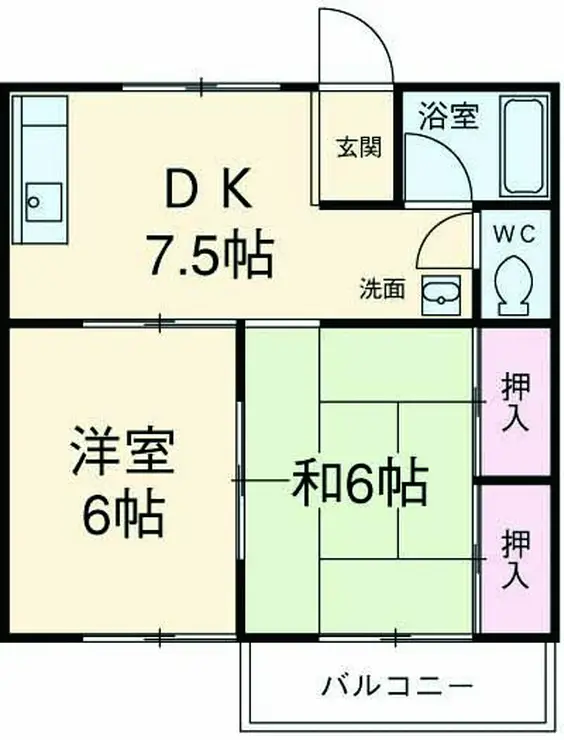 サンハイツ 2階階 間取り