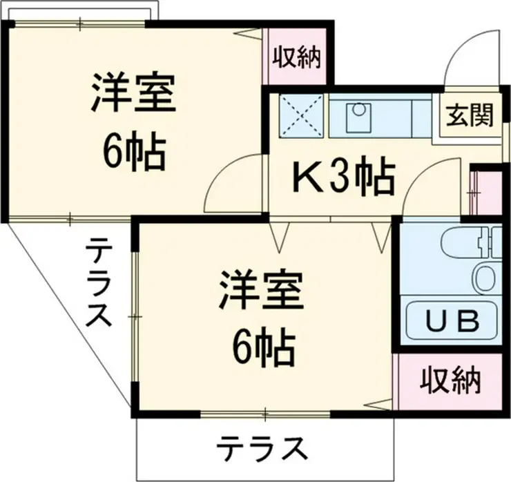 リバティハイツ 1階階 間取り