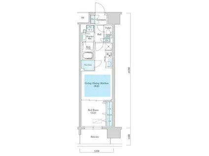 アーバネックス同心II(1LDK/5階)の間取り写真
