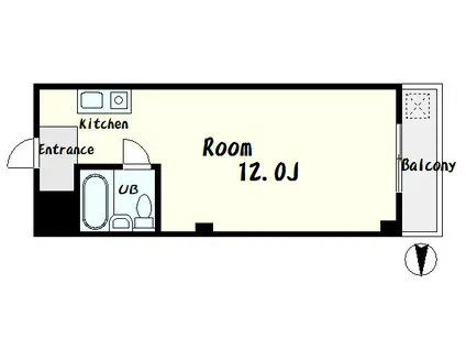 JPアパートメント守口Ⅵ(ワンルーム/3階)の間取り写真