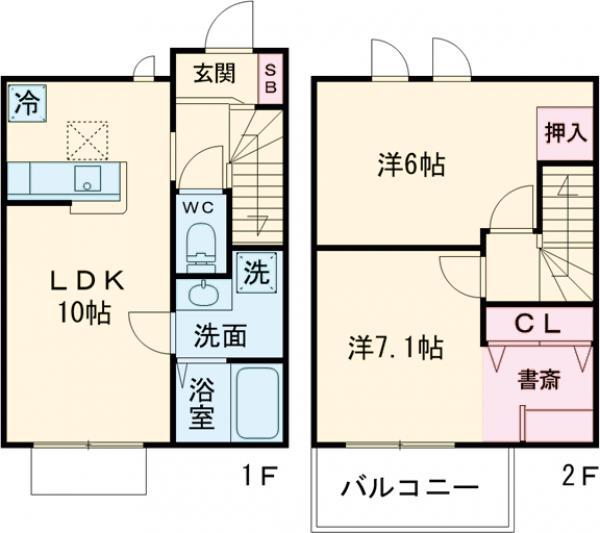 カーサ・ブルーム(2LDK)の間取り写真