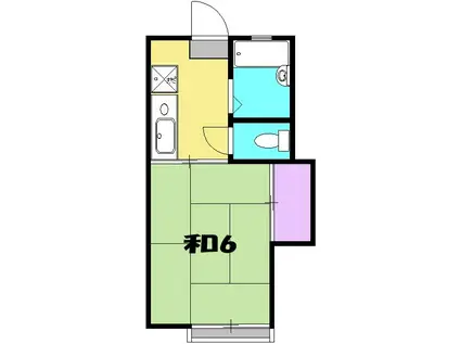 アーバンホーム(1K/1階)の間取り写真