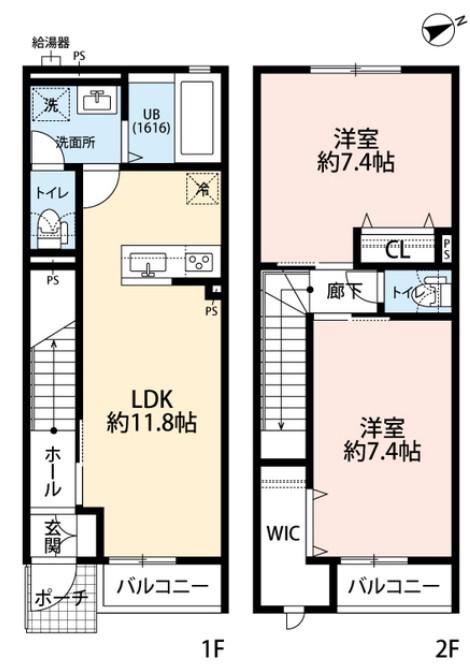アムール　Ｃｌａｉｒ(2LDK)の間取り写真