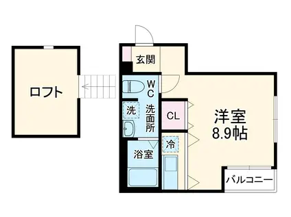 グランニール南流山Ⅲ(ワンルーム/3階)の間取り写真