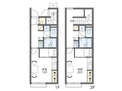 レオパレス桜堀(1K/2階)の間取り写真