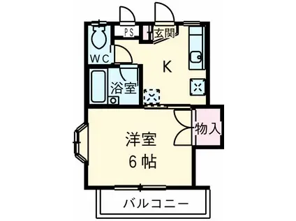 ハレ・カピオラニ(ワンルーム/1階)の間取り写真