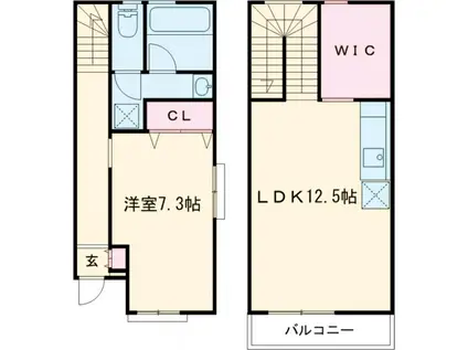 ルーケ　イノウエ(1LDK)の間取り写真