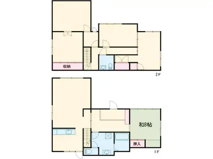 多摩モノレール 上北台駅 徒歩10分 2階建 築40年(5LDK)の間取り写真