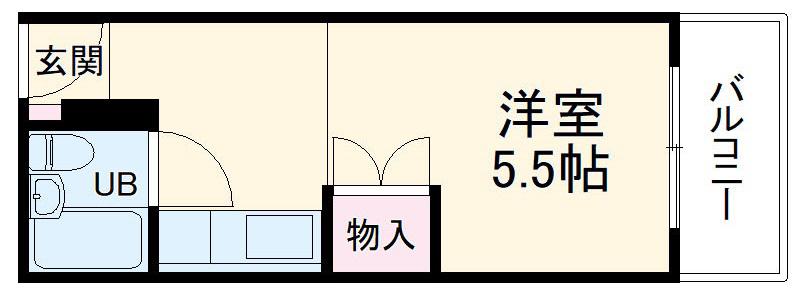 豊明アサノビル(ワンルーム/2階)の間取り写真