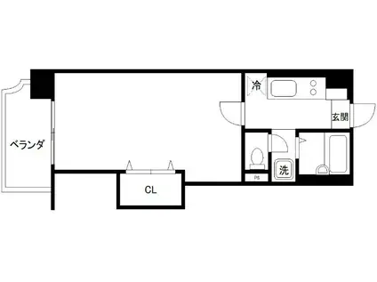 ワコー第三マンション(1K/3階)の間取り写真
