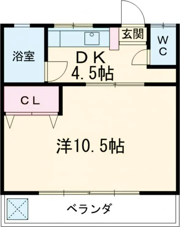 コーポルピナス 1階階 間取り