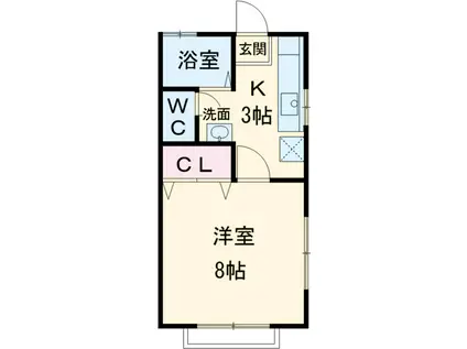 KOーZO(1K/2階)の間取り写真