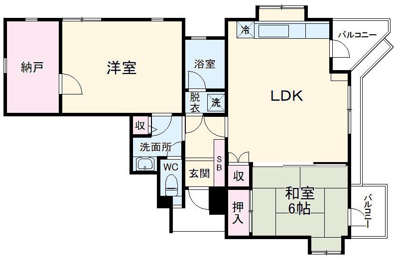 ザ・ルネサンスヒルズ2(2SLDK/1階)の間取り写真