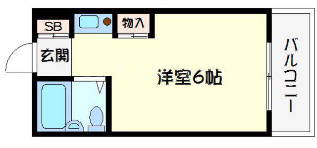 エムロード豊秀(ワンルーム/3階)の間取り写真