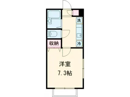 ハイツNEST(1K/2階)の間取り写真