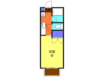 メゾン・ド・東大和(1K/1階)の間取り写真