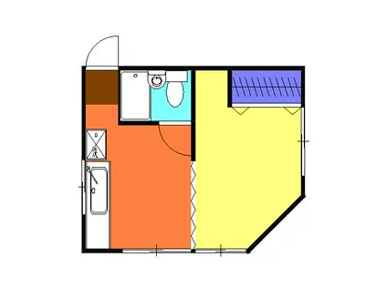 スカイハイツ(1K/2階)の間取り写真