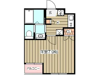 プレジデンシャル立川(1K/5階)の間取り写真