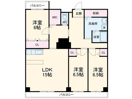 リアライズ尾頭橋(3LDK/5階)の間取り写真