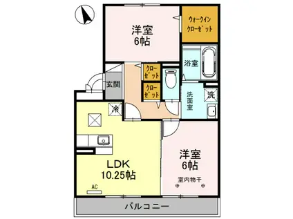 東武鉄道小泉線 竜舞駅 徒歩33分 3階建 築19年(2LDK/1階)の間取り写真