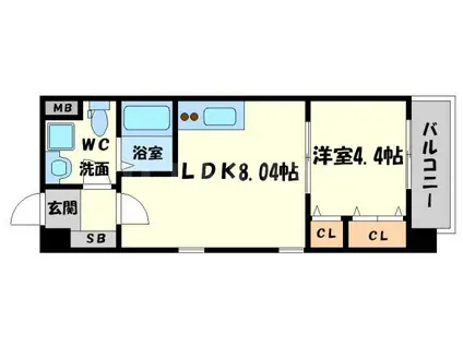 PRIMAVERA HILLS(1LDK/2階)の間取り写真