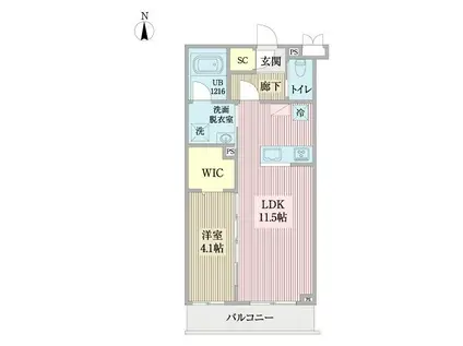 EX240Ⅲ(1LDK/2階)の間取り写真