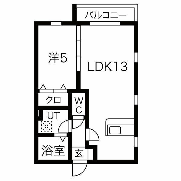 グランフォーレ名古屋(1LDK/3階)の間取り写真