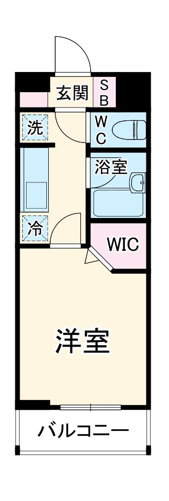 ヴィラ・ロクロー(1K/3階)の間取り写真