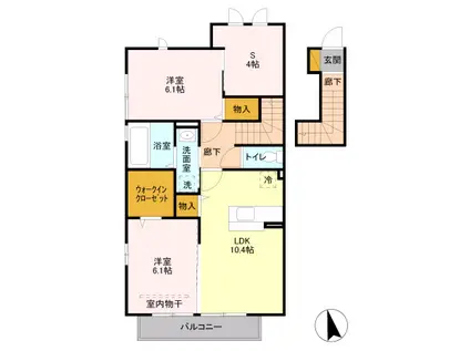 ベルトーネ(2SLDK/2階)の間取り写真