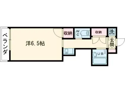 エトワール宇都宮第一(1K/1階)の間取り写真