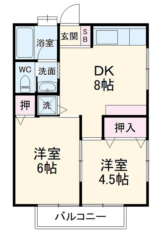 片瀬コーポ 2階階 間取り