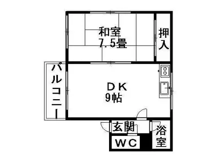 LUXE QUEEN(2LDK/1階)の間取り写真