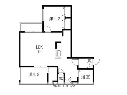 オルキデ蘆花公園(2LDK)の間取り写真