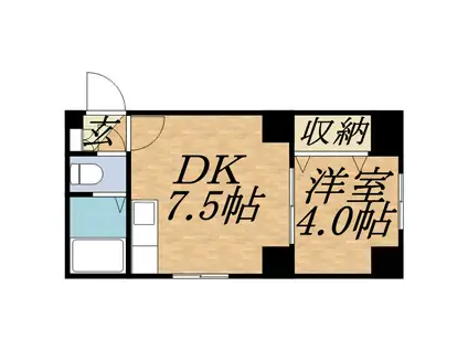 新城QSハイム(1K/3階)の間取り写真