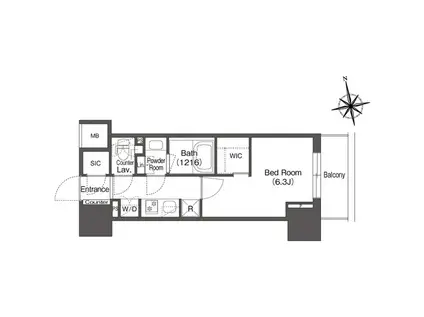 フェリス東高円寺(ワンルーム/2階)の間取り写真