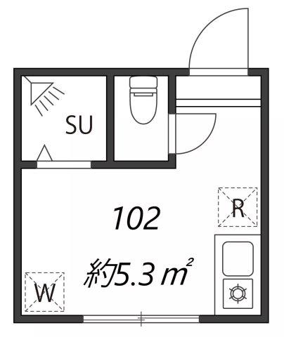 TM市場大和町(ワンルーム/1階)の間取り写真