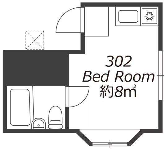 SUNRISE RESIDENCE(ワンルーム/3階)の間取り写真