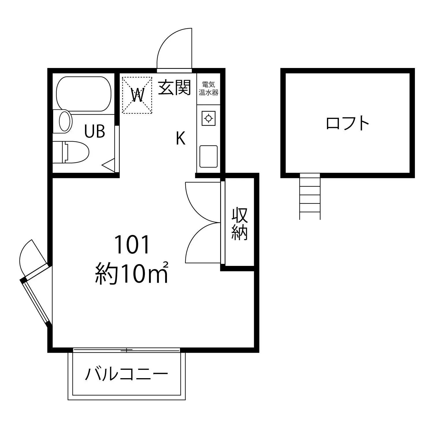 スカイコア金町20(ワンルーム/1階)の間取り写真