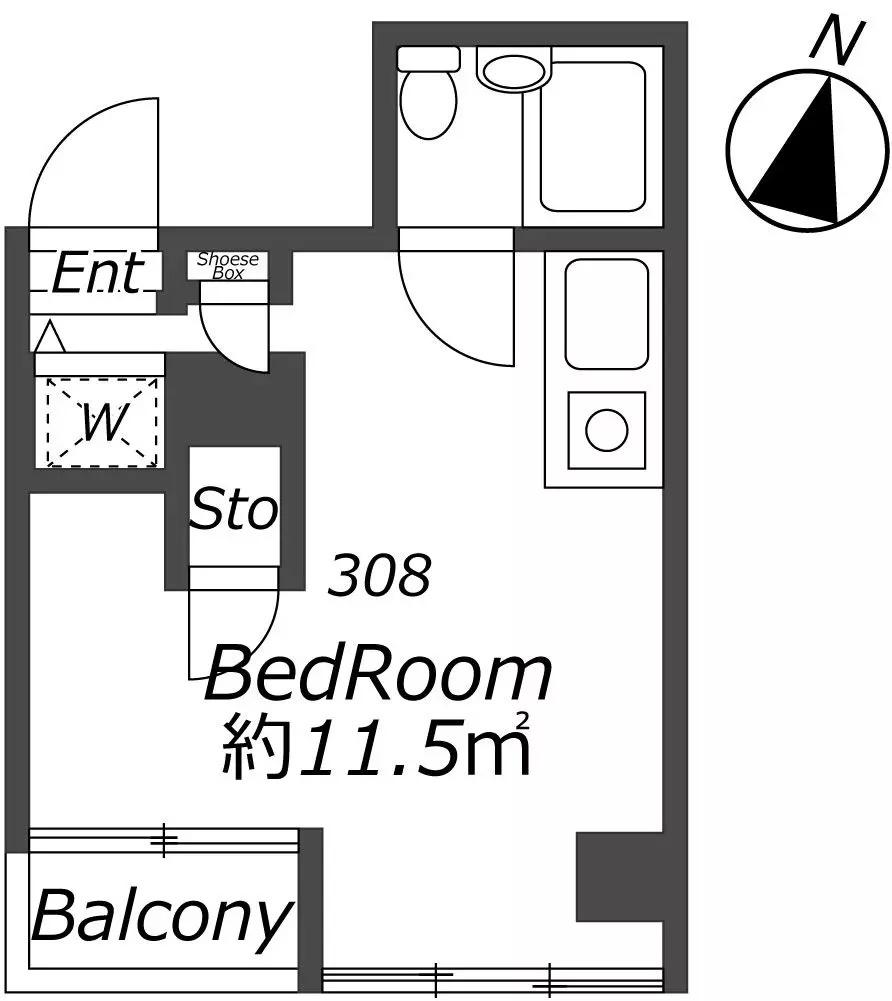 トップ金町第6(ワンルーム/3階)の間取り写真