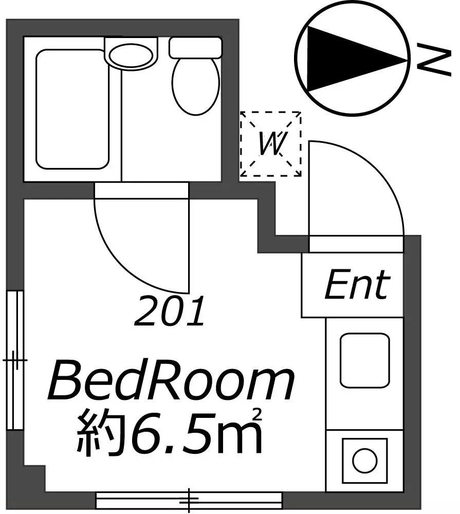 SUNRISE RESIDENCE(ワンルーム/2階)の間取り写真