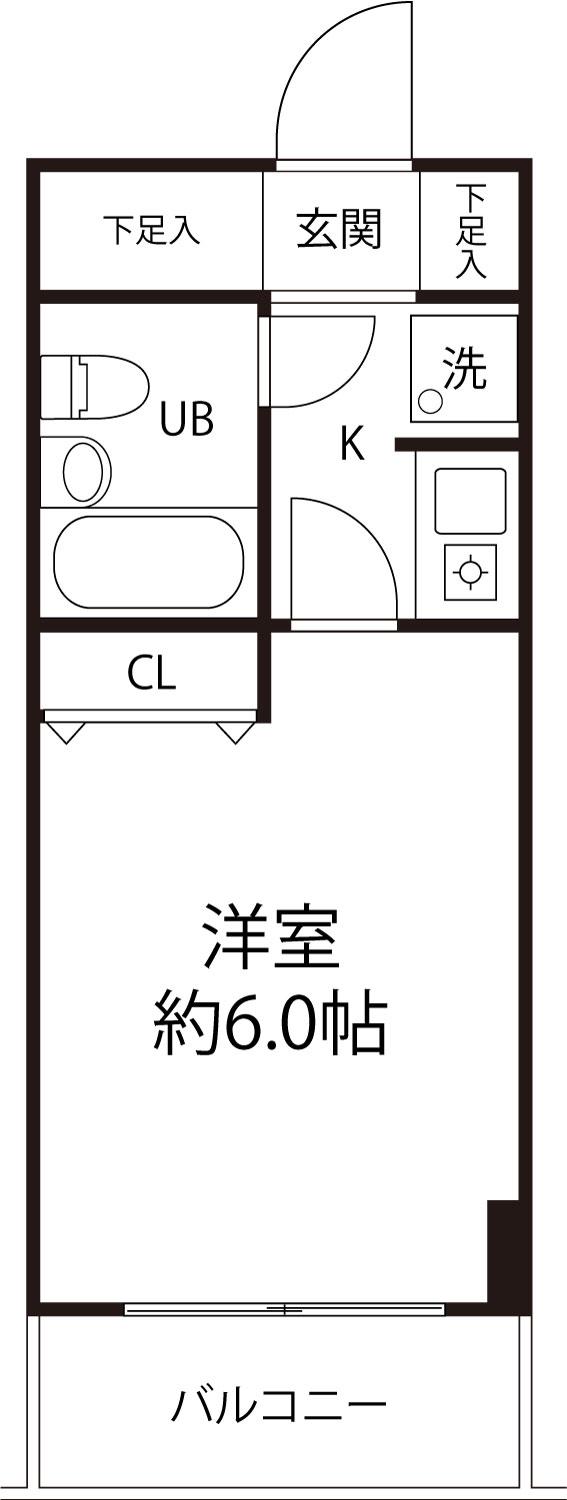 T`S GARDEN梶ヶ谷(1K/1階)の間取り写真