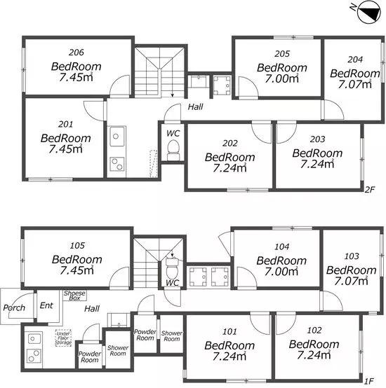 SA-クロス板橋本町3(ワンルーム/2階)の間取り写真