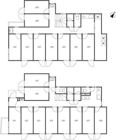 西武池袋・豊島線 練馬高野台駅 徒歩8分 2階建 築10年(ワンルーム)の間取り写真