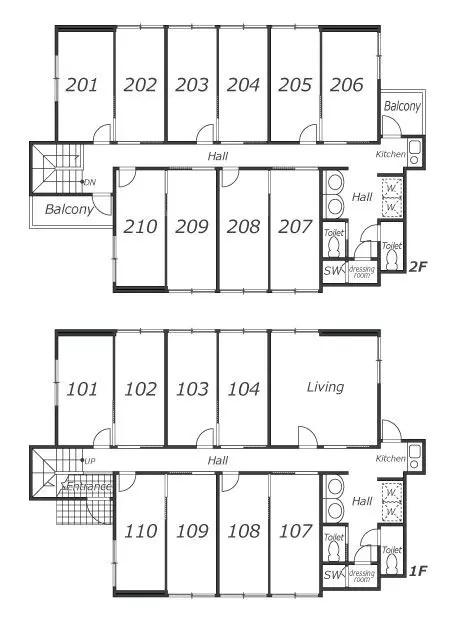 東京地下鉄有楽町線 地下鉄赤塚駅 徒歩4分 2階建 築10年(ワンルーム)の間取り写真