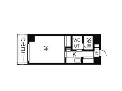 TEADA北4条(1K/11階)の間取り写真